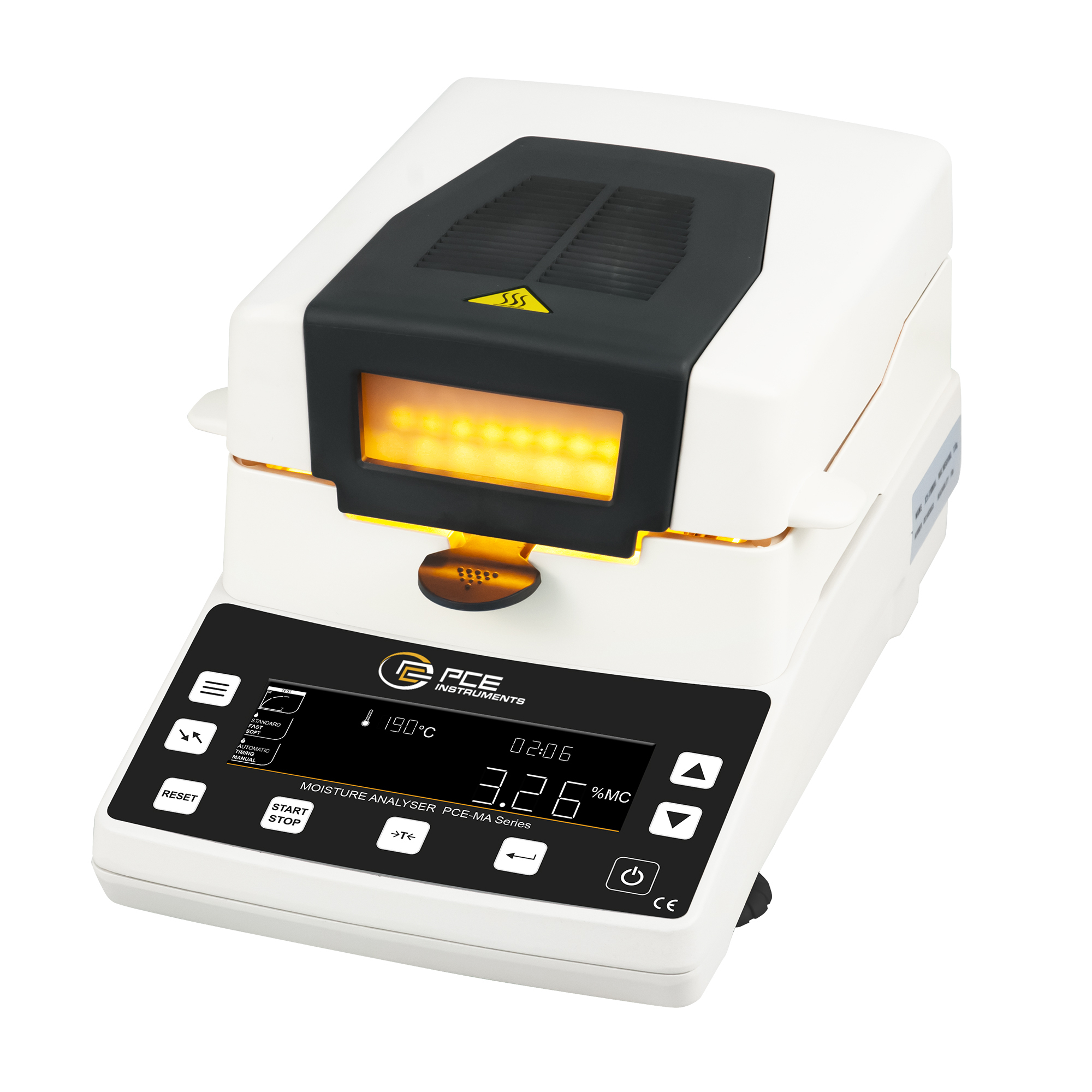 PCE Moisture Scale — Halogen Moisture Meter, Gravimetric LOD Principle, Model# PCE-MA 110